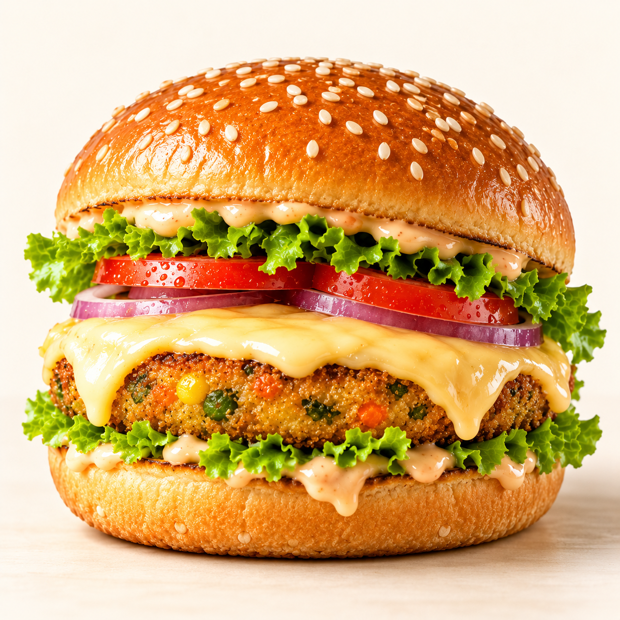 Cheese Veg Burger Cheese Veg Burger - Image 1