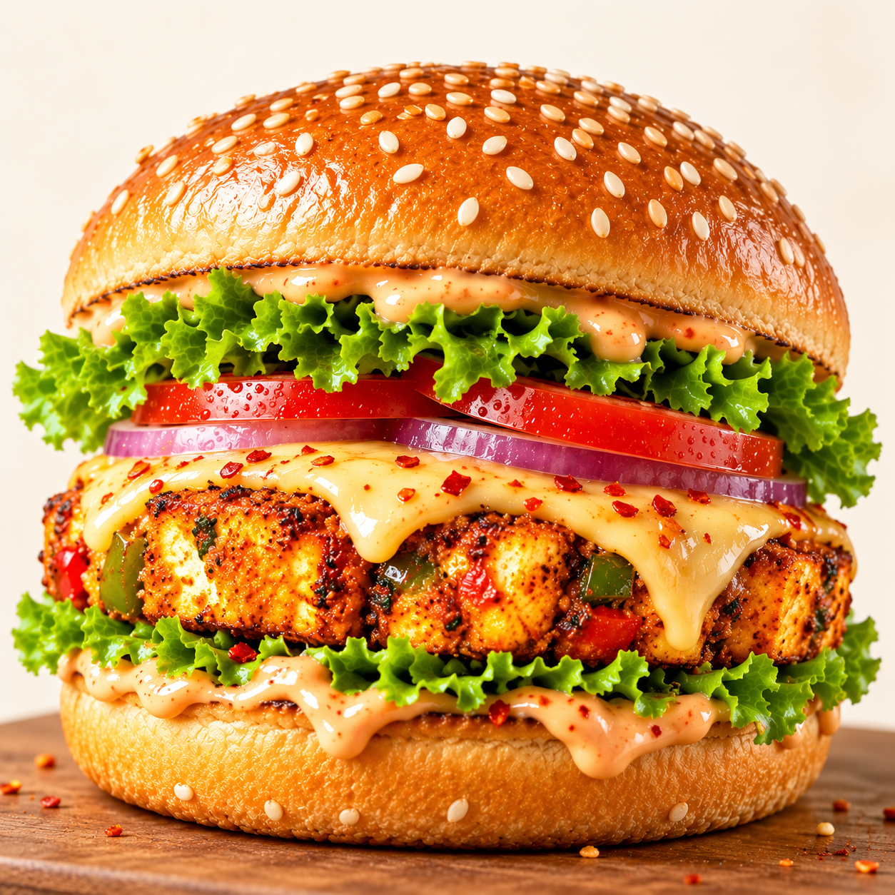 Spicy Paneer Burger Spicy Paneer Burger - Image 1