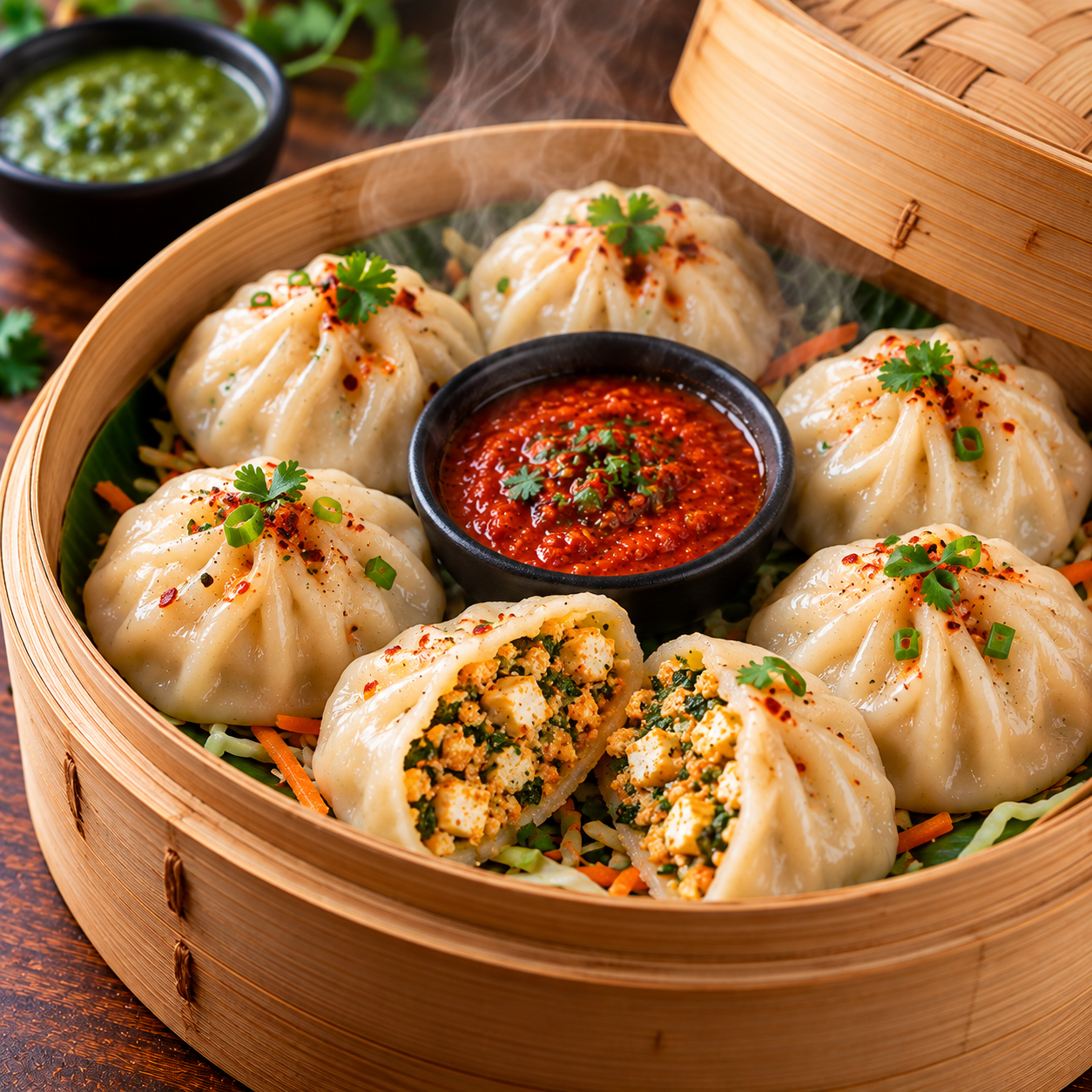 Steam Paneer Momos Steam Paneer Momos - Image 1